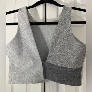 Outdoor Voices Venus Crop Top, Graphite/Ash/Dove, Small, Never Worn